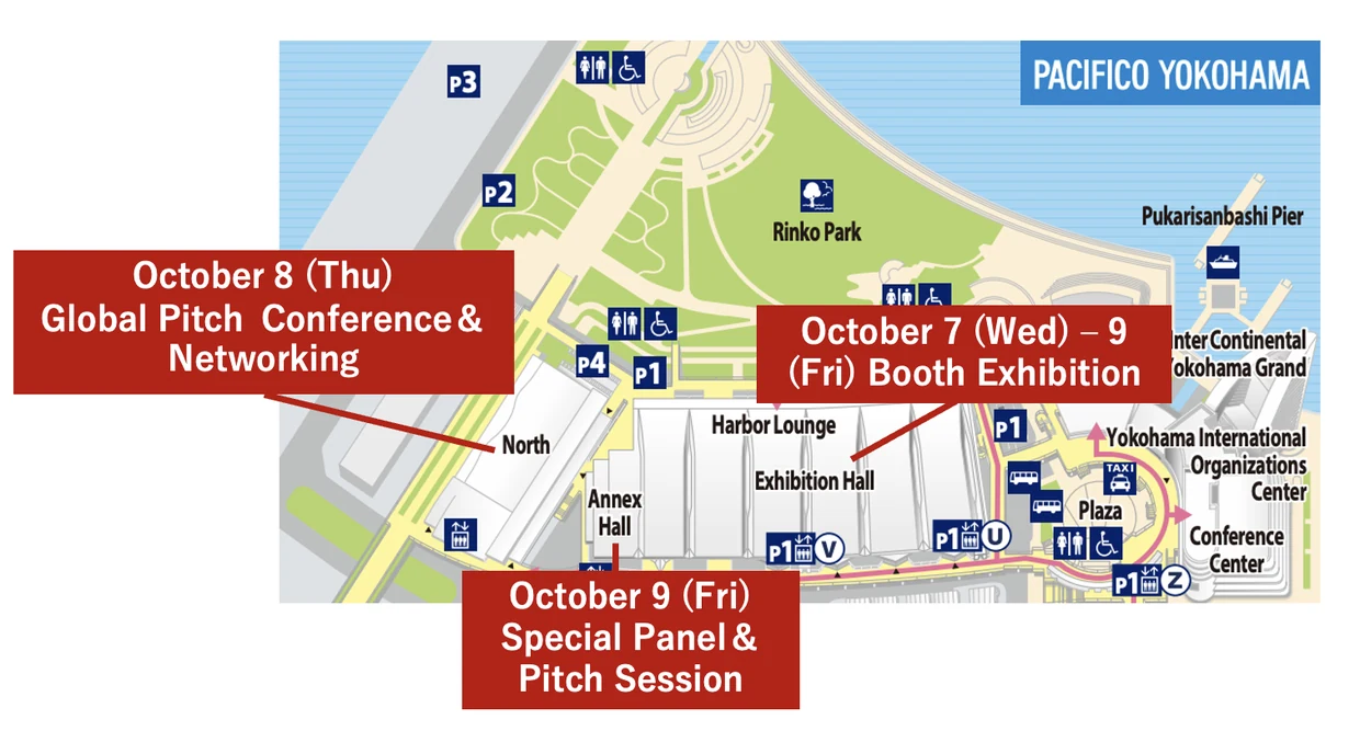 Venue map of PACIFICO Yokohama