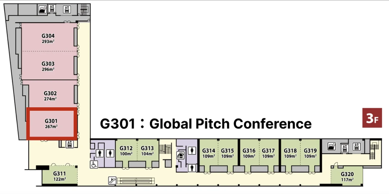 Floor map of PACIFICO Yokohama North 3F